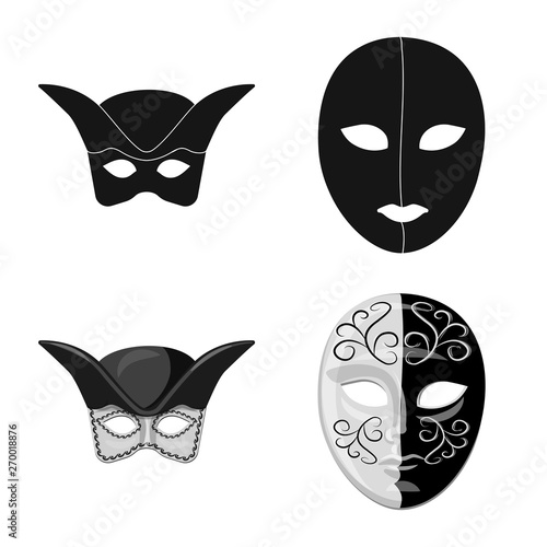 Vector design of luxury and celebration sign. Collection of luxury and hide  stock symbol for web.