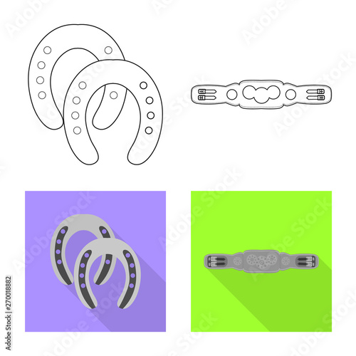 Isolated object of equipment and riding logo. Collection of equipment and competition vector icon for stock.