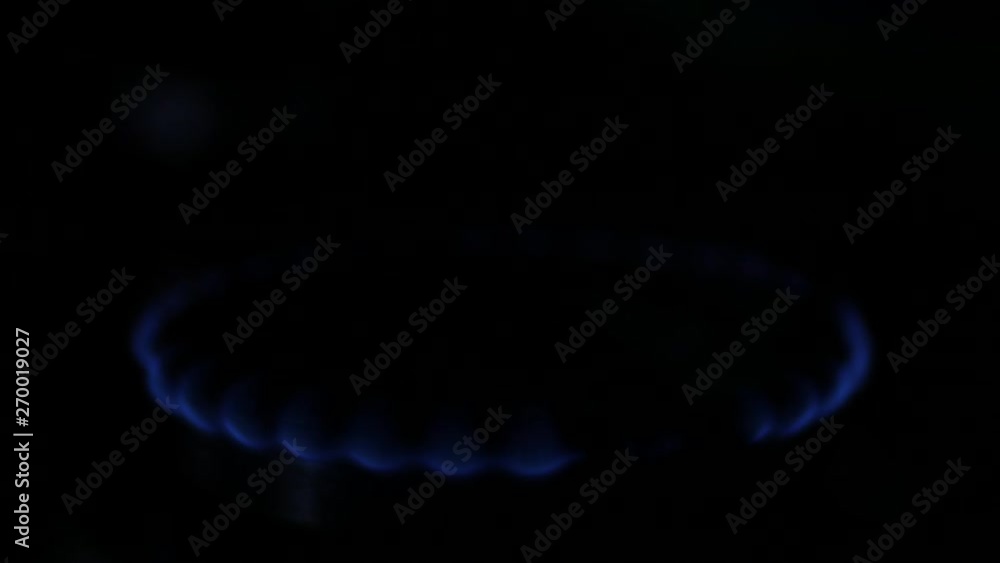 Image with Kitchen Stove flame fired by electric light in a dark room Image with Kitchen Stove flame fired by electric light in a dark room