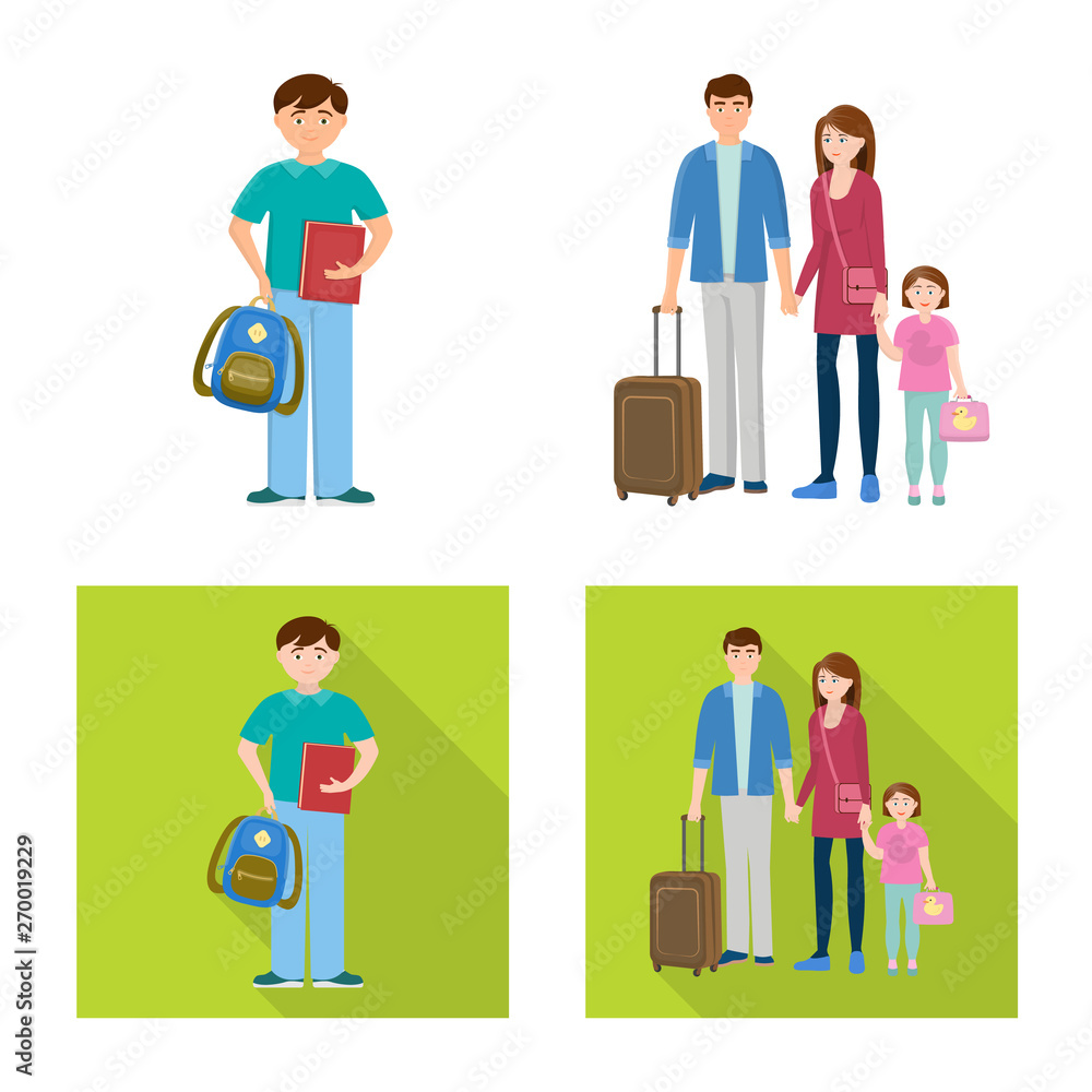 Isolated object of character and avatar logo. Collection of character and portrait vector icon for stock. Isolated object of character and avatar logo. Collection of character and portrait vector icon for stock.