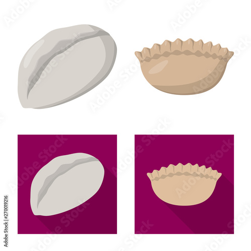 Isolated object of products  and cooking icon. Collection of products  and appetizer vector icon for stock.