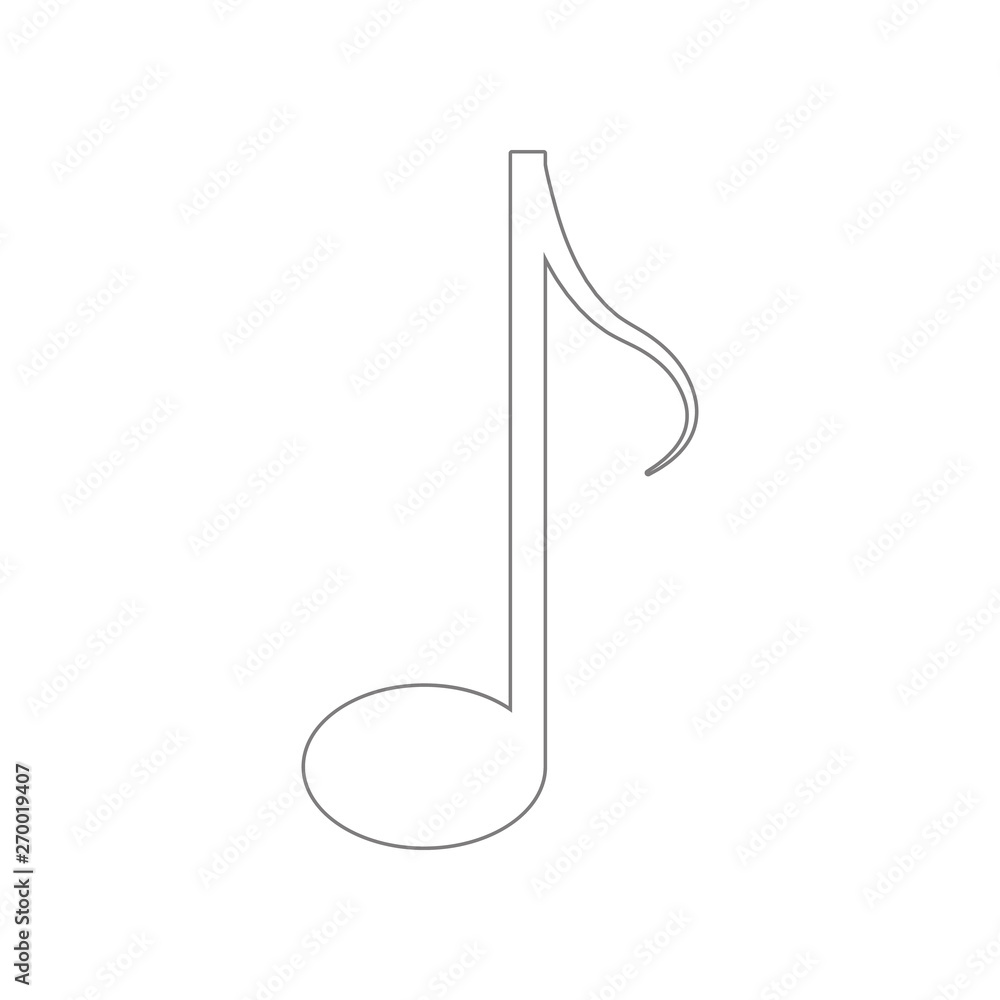 Music noteicon. Element of web for mobile concept and web apps icon. Outline, thin line icon for website design and development, app development Music noteicon. Element of web for mobile concept and web apps icon. Outline, thin line icon for website design and development, app development