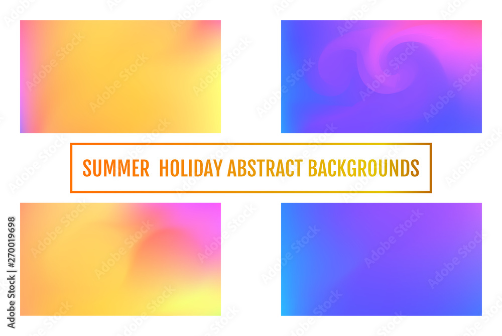 Obraz premium Set of Festive abstract background. Summer holiday banner, abstract background