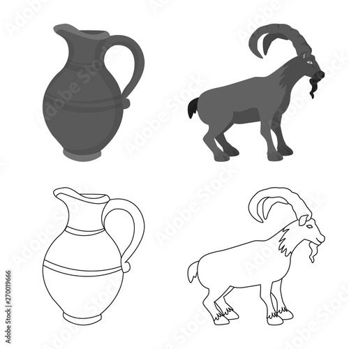 Vector design of culture and sightseeing icon. Set of culture and originality stock symbol for web.