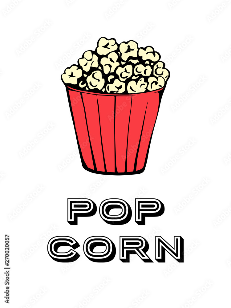 Pop corn pop art poster vector Pop corn pop art poster vector