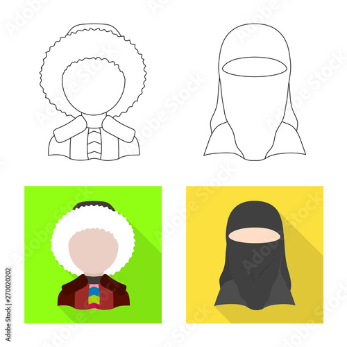 Isolated object of imitator and resident icon. Collection of imitator and culture vector icon for stock.