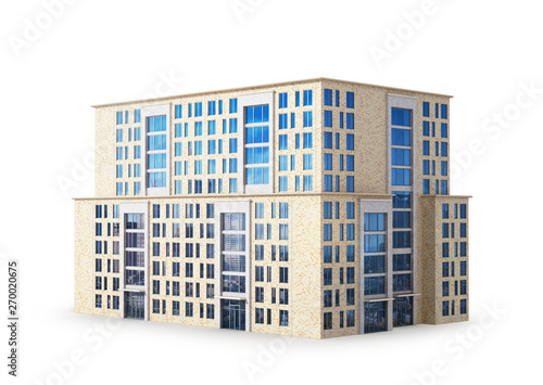 residential high-rise building. 3d illustration