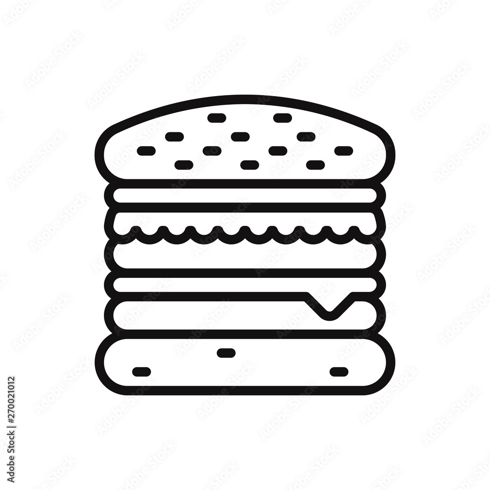 Hamburger vector icon in modern style for web site and mobile app Hamburger vector icon in modern style for web site and mobile app