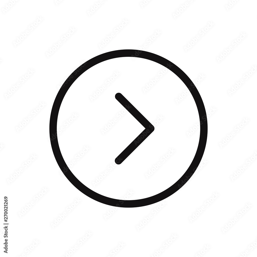 Arrow right vector icon in modern style for web site and mobile app Arrow right vector icon in modern style for web site and mobile app