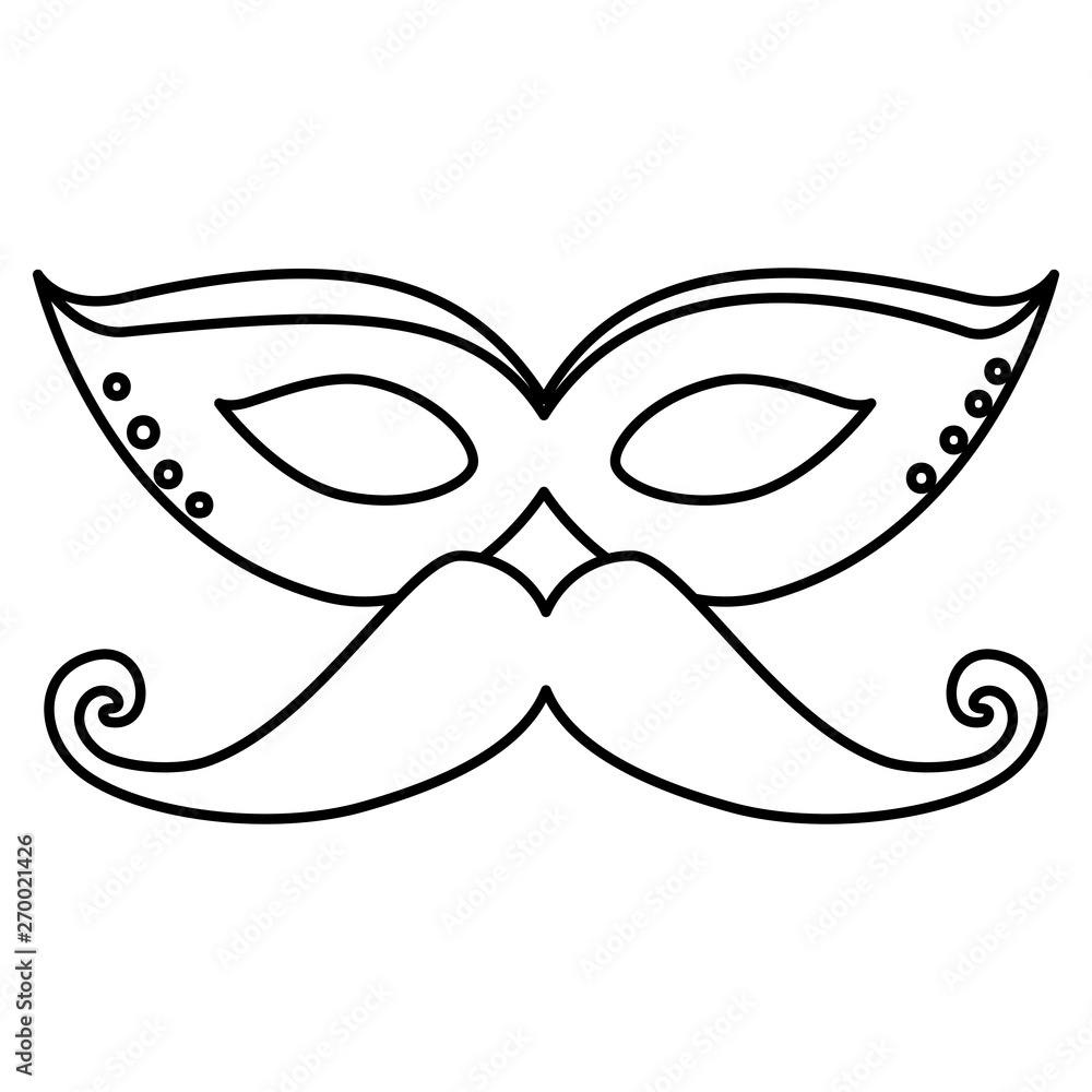 carnival mask with mustache icon carnival mask with mustache icon