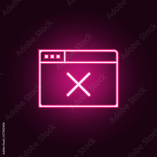 No megaphone neon icon. Elements of web set. Simple icon for websites, web design, mobile app, info graphics