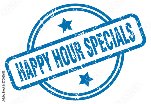 happy hour specials grunge stamp