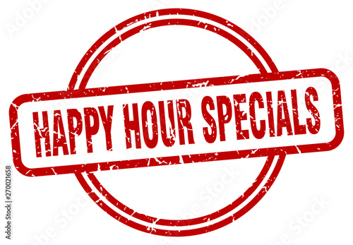 happy hour specials grunge stamp