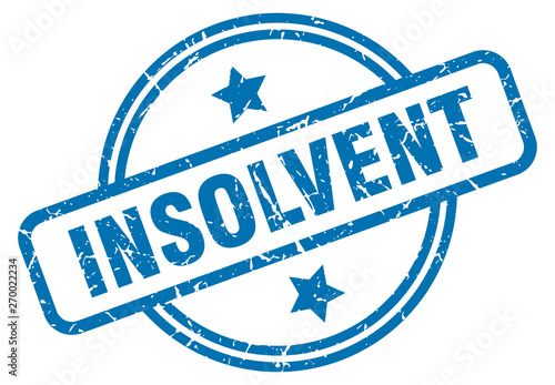 insolvent grunge stamp