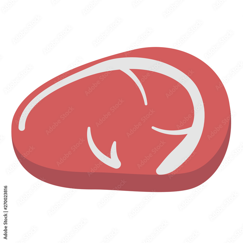 Meat flat illustration on white Meat flat illustration on white