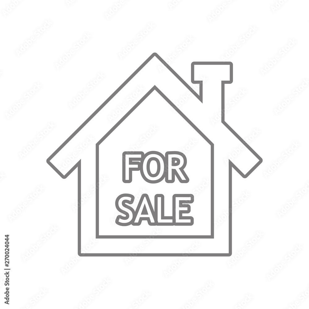 home for sale icon. Element of web for mobile concept and web apps icon. Outline, thin line icon for website design and development, app development home for sale icon. Element of web for mobile concept and web apps icon. Outline, thin line icon for website design and development, app development