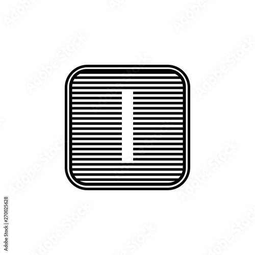 Initial Letter Logo I Template Vector Design