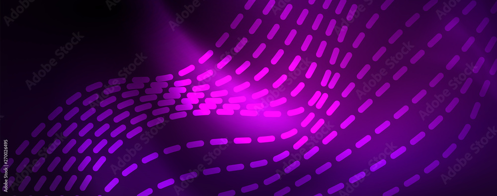 Neon vector wave lines abstract background, magic futuristic techno design Neon vector wave lines abstract background, magic futuristic techno design
