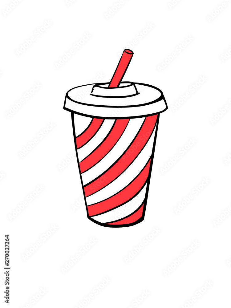 Cola in plastic cup vector illustration Cola in plastic cup vector illustration