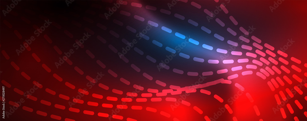 Smooth wave lines on blue neon color light background. Glowing abstract wave on dark, shiny motion, magic space light Smooth wave lines on blue neon color light background. Glowing abstract wave on dark, shiny motion, magic space light
