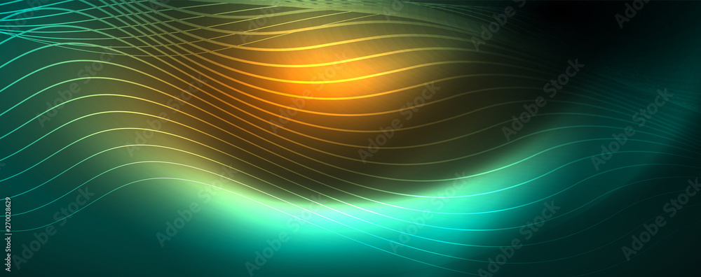 Shiny neon vector wave line abstract background, motion concept Shiny neon vector wave line abstract background, motion concept