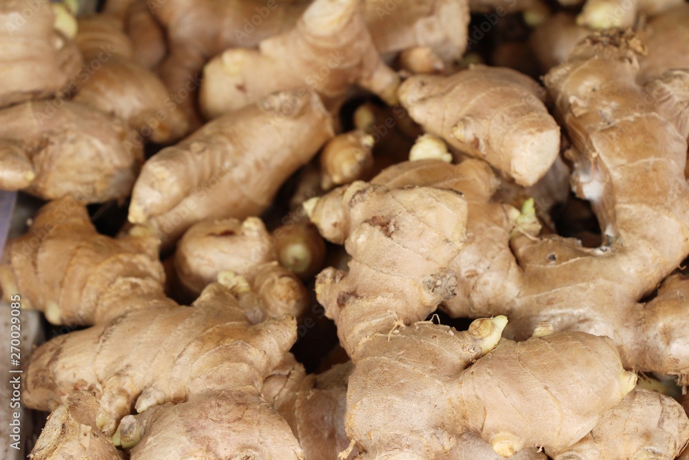 Ginger root for cooking in the market Ginger root for cooking in the market