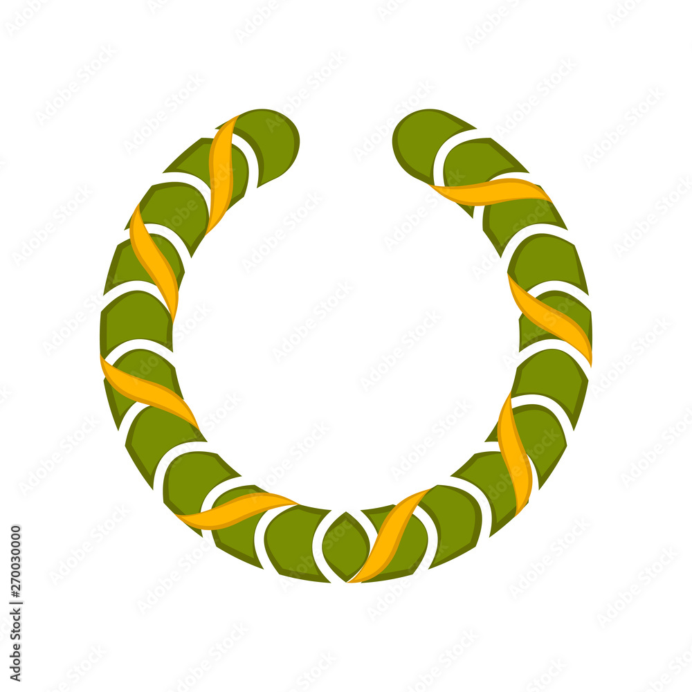 Isolated colored laurel wreath icon on a white background - Vector Isolated colored laurel wreath icon on a white background - Vector