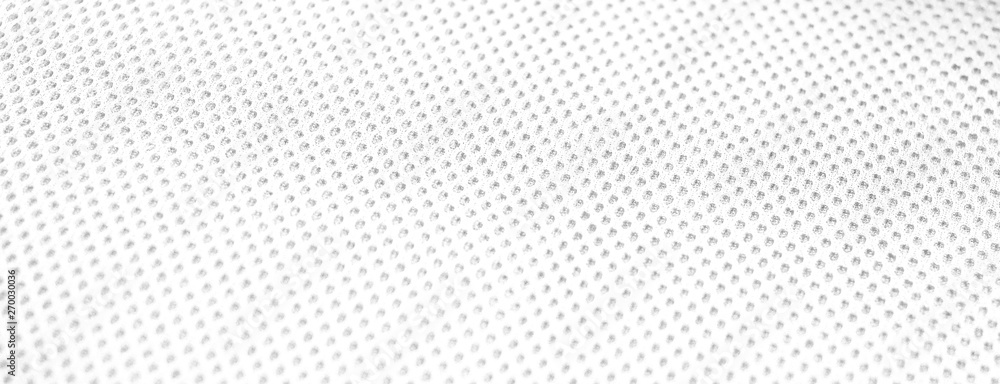 White textile mesh seamless net dot texture fabric background Stock Photo