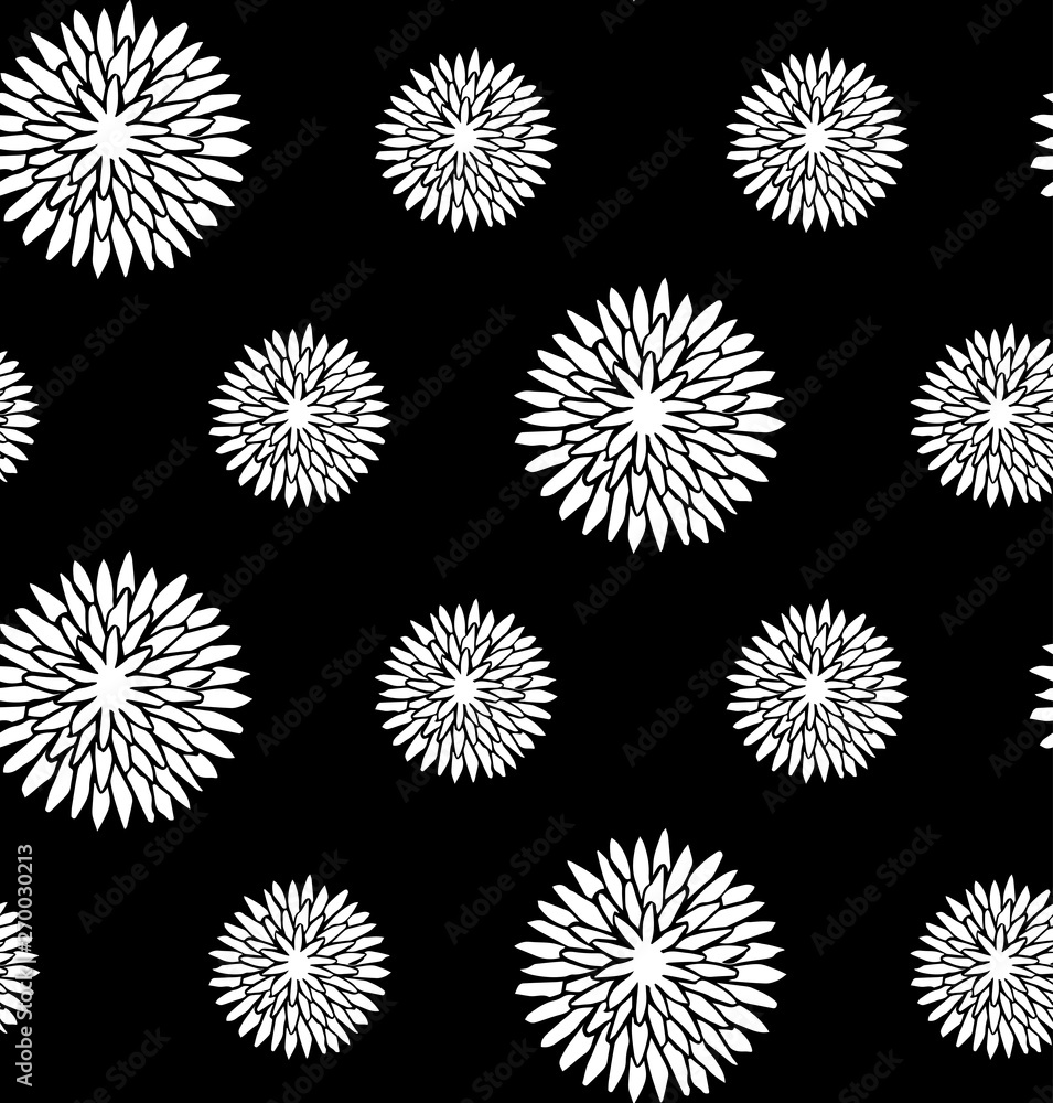 Dandelion graphic pattern vector black and whtie Dandelion graphic pattern vector black and whtie
