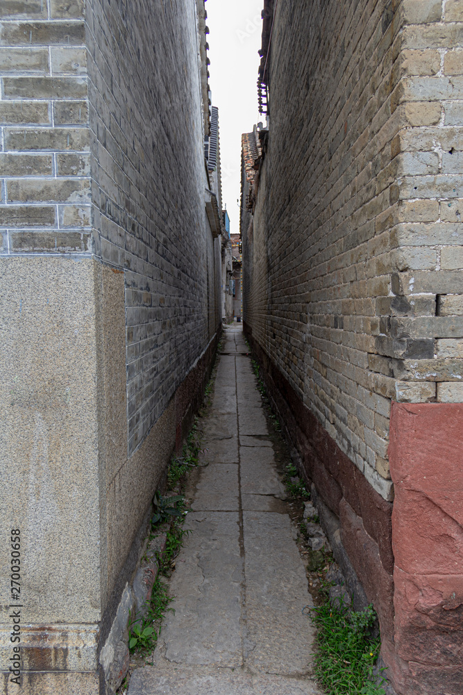narrow street in old village town guangzhou guangdong china