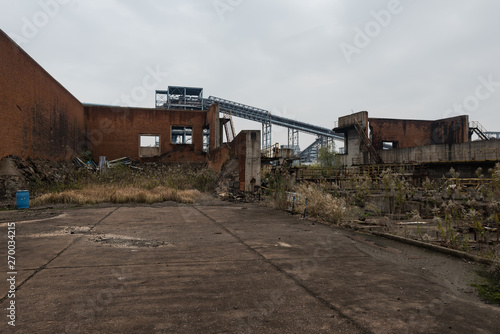 Industrial buildings in an abandoned factory