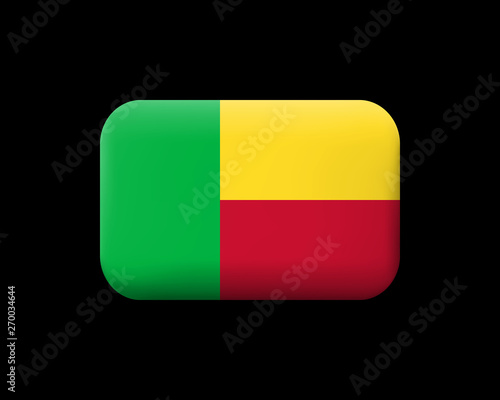 Flag of Benin. Matted Vector Icon and Button. Rectangular Shape with Rounded Corners Free Download Flag of Benin. Matted Vector Icon and Button. Rectangular Shape with Rounded Corners - GFXLoad