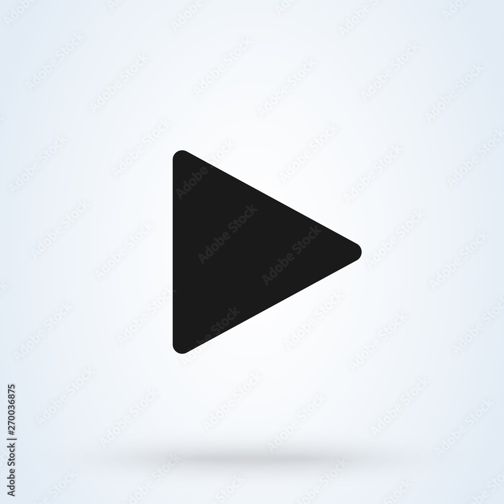 play button flat style. Vector illustration icon isolated on white background. play button flat style. Vector illustration icon isolated on white background.