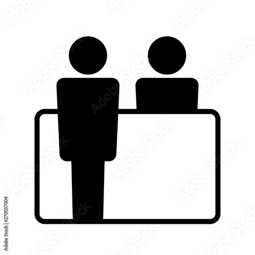 balck and white icon for reception board