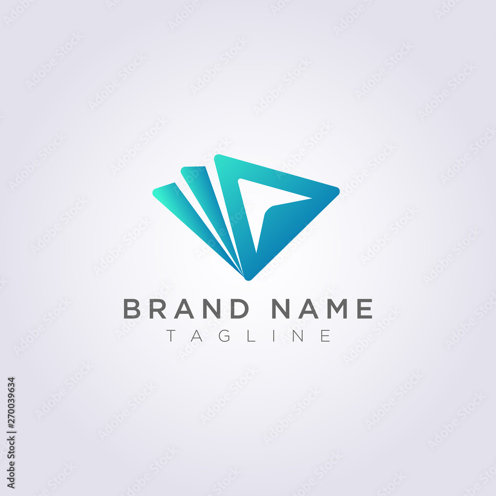 Triangle play logo, for your Business or Brand