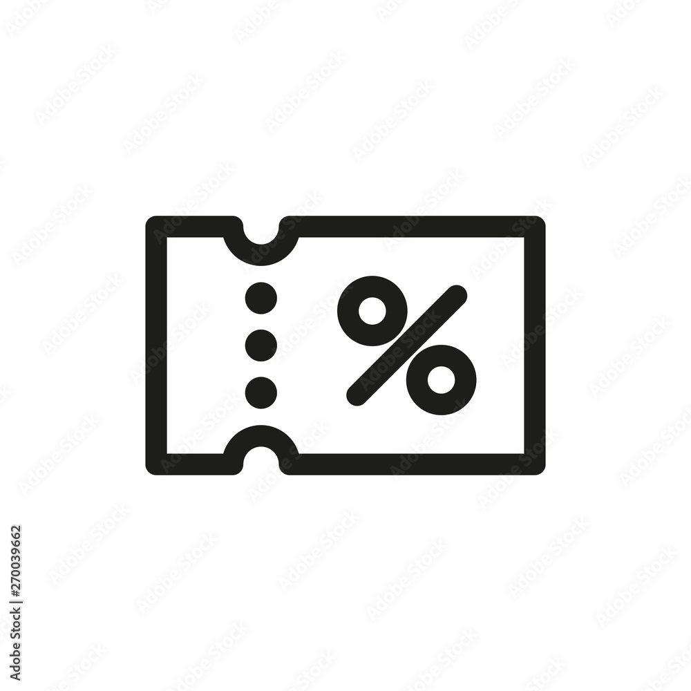 Icon coupon. Vector illustration