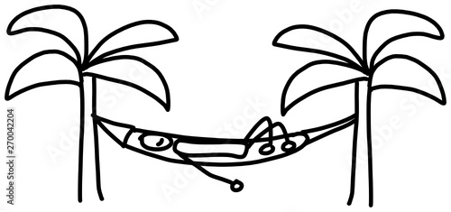 Hängematte und Mensch