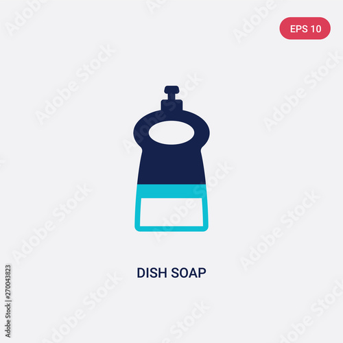 two color dish soap vector icon from cleaning concept. isolated blue dish soap vector sign symbol can be use for web, mobile and logo. eps 10