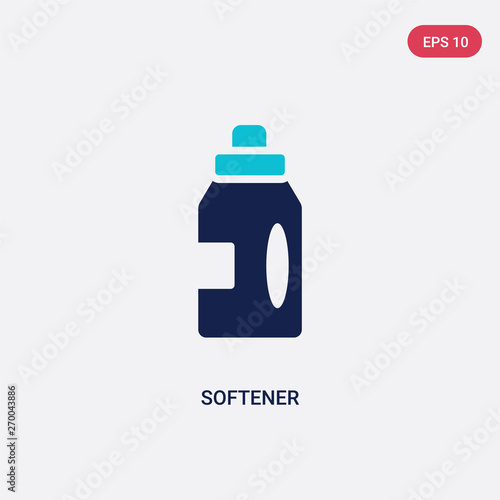 two color softener vector icon from cleaning concept. isolated blue softener vector sign symbol can be use for web, mobile and logo. eps 10