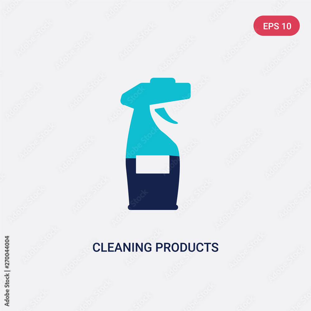 two color cleaning products vector icon from cleaning concept. isolated blue cleaning products vector sign symbol can be use for web, mobile and logo. eps 10