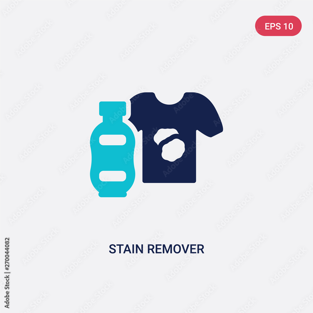 two color stain remover vector icon from cleaning concept. isolated blue stain remover vector sign symbol can be use for web, mobile and logo. eps 10