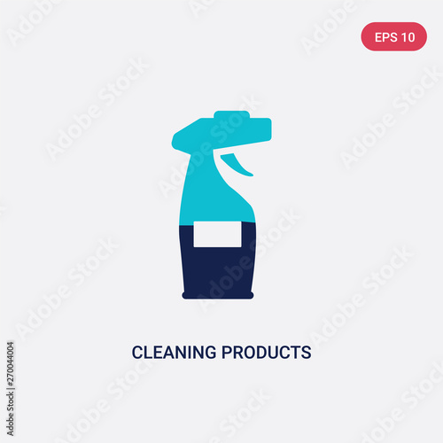 two color cleaning products vector icon from cleaning concept. isolated blue cleaning products vector sign symbol can be use for web, mobile and logo. eps 10