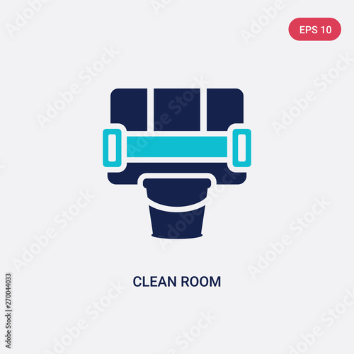 two color clean room vector icon from cleaning concept. isolated blue clean room vector sign symbol can be use for web, mobile and logo. eps 10