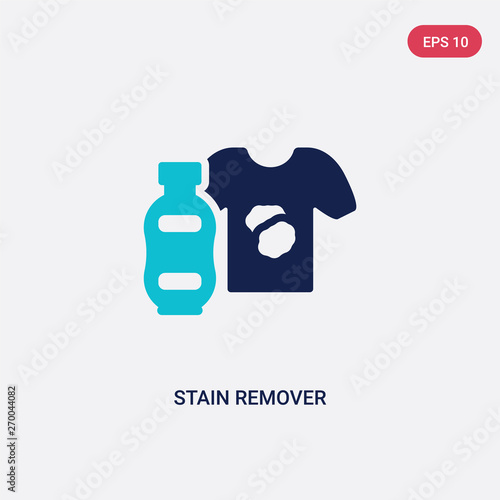 two color stain remover vector icon from cleaning concept. isolated blue stain remover vector sign symbol can be use for web, mobile and logo. eps 10