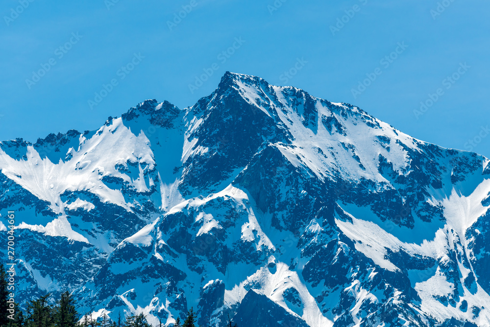 Obraz premium View of snow mountains in British Columbia, Canada.