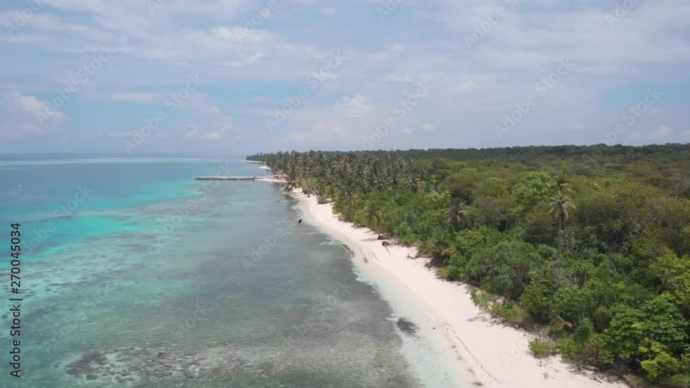 Exotic paradise from above, aerial shot of Candaraman Island in Babalac, Palawan, Philippines Exotic paradise from above, aerial shot of Candaraman Island in Babalac, Palawan, Philippines