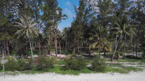 Beautiful nature of Punta Sebaring beach in Balabac, drone shot in Palawan, Philippines photo