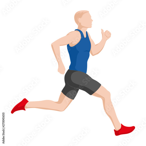 Running men. Running Marathons. Finish. Stock Vector illustration. © Andrew