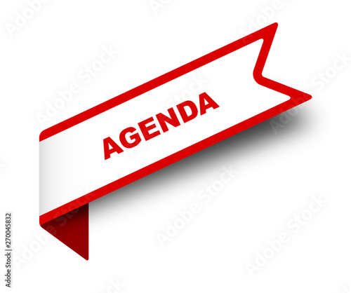 red vector banner agenda