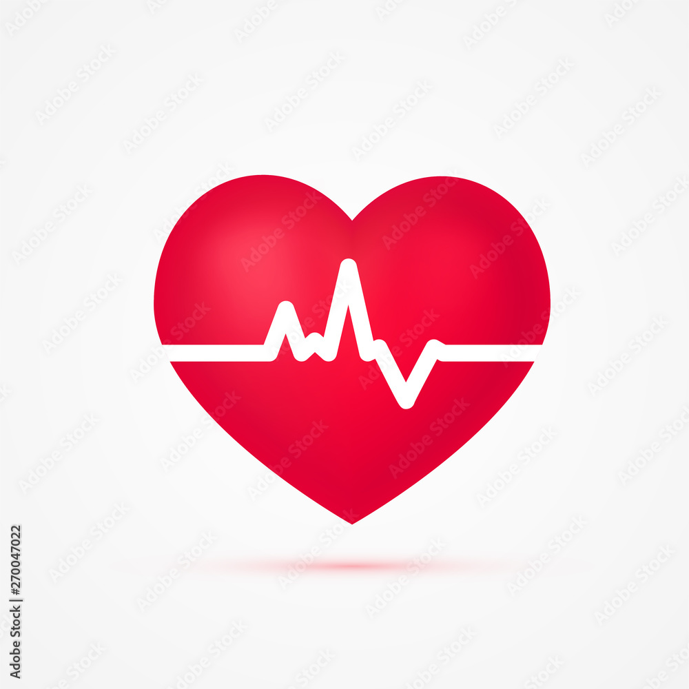 Blood pulse concept in realistic style, vector Blood pulse concept in realistic style, vector
